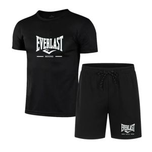 EVERLAST Ropa Deportiva Transpirable Para Correr Para Hombre Conjunto De Dos Piezas Conjunto De Marca De Fitness Para Ocio De