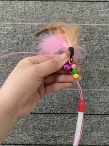 Cần câu Mèo que trêu Mèo gắn lông vũ và các con vật (mẫu mới) - Love Pets Shop