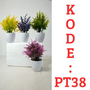 PT38 Pot Tanaman Hias Bunga Hias Plastik Ornamen Pot Bonsai Artificial Flower Decoration Bunga Pot Plastik