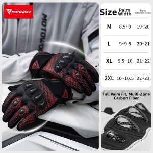 MOTOWOLF | Crash-Resistant Breathable Touch-Screen Motorcycle Gloves