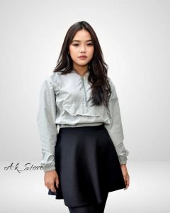 Jaket Parasut Crop Top Olahraga Wanita Dengan Saku Didepan Aman Buat Nyimpen Sesuatu