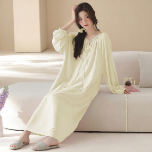 Baisina | Summer Lightweight Cotton Satin Sleep Dress