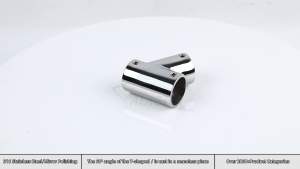 AndyMarine 316 Stainless Steel Boat Hand Rail Fitting 60 Degree Left T/Tee Heavy Duty for 22/25mm Tube Pipe Marine Hardware