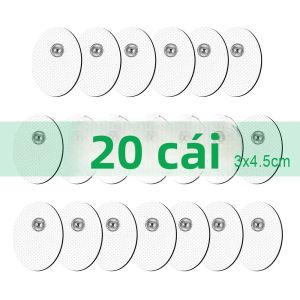 10/20 Chiếc Miếng Dán Điện Cực Silicon Gel 4x4cm Tự Dính Cho Máy TENS EMS Vải Không Dệt Có Thể Sử Dụng Lại Miếng Dán Massage