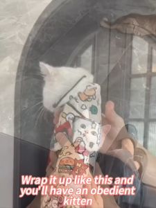 Cat Wrap Cat Cloth Fixed Bag Clipper Nail Control Cat Anti-scratch Anti-bite and Anti-cat Hair Accessories Restraint Washing Cat Bag 100 Cloth