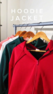 Kanvas Apparel Hoodie Jacket for Men & Women Full-Zip w/ Drawstring & Pockets Mens Long Sleeve Sweaters Plain Red