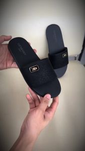 Dép Da Đế Khâu Quai Ngang Cao Cấp Quai Đế Làm Thủ Công Bền Bỉ Nam Nữ Màu Đen Trắng Hàng Full Size - Giao Hàng Toàn Quốc