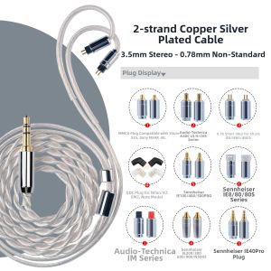 Yongse | Durable Balanced Silver-Plated Upgrade Cable 3mm