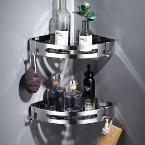Corner Double Layer Stainless Steel Shelf