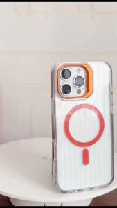 szhaiyu | For iPhone 18 Pro Max 18 17 16 Pro Luxury Corrugated 3D Stripes Shockproof Case For Magsafe Wireless Charge Bumper Cover Funda