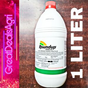 ROUND UP 480 SL (1 LITER BOTTLE) GRASS KILLER GLYPHOSATE HERBICIDE/ LIKE GRASS ZERO / LIKE TRIPLE 8 BY BAYER
