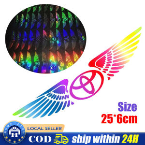 【Local delivery】 1Pc Car Stickers Angel Wings PVC Stickers Decals Waterproof Decal for Honda Toyota Suzuki Mitsubishi