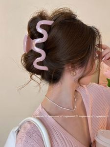 Extra Large Acrylic Wave Hair Claw Shark Clamp Womens Hair Accessories for Bun Styling Original Design Fresh out New Model