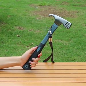 Multipurpose Camping Hammer with Tent Stake Remover Carbon Steel Outdoor Camping Tent Hammer Paku Besi Tukul 野营铁锤