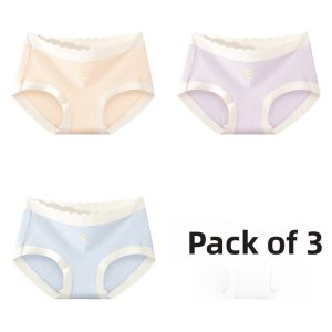 MiiOW | Antibacterial Breathable Ladies Underwear Triangle Sporty Thin Briefs Summer Comfortable Seamless Panties Youth Cotton Blend