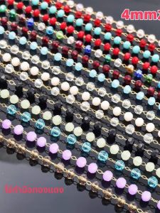 ต่างหูสายคริสตัล DIY ชุบทอง สายผูกแว่น เข็มขัดผ้าม่านในร่ม อุปกรณ์ทำเครื่องประดับแฟชั่นใหม่