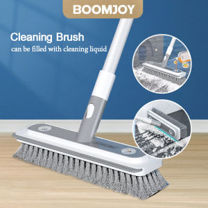 BOOMJOY 2 In 1ที่ถูพื้นขนแข็งลูกกลิ้งยาวนุ่มที่จับกล้องส่องทางไกลแปรงขัด
