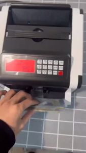 Automatic Money Counter With Detector UV/MG Counterfeit Cash Bill Counting Machine with LED Display Fake Money Detector Cash Bill Counter Electronic Cash Money Counting Machine For Bank Store