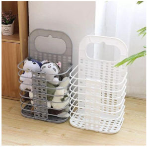 Giỏ đựng quần áo treo tường xọt nhựa đa năng cao cấp giỏ treo tường gấp gọn
