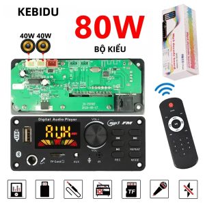 KEBIDU | KEBIDU 80W Bluetooth MP3 Bộ Giải Mã Ban DIY Nhà Xe Ô Tô Đài FM Âm Nhạc Mô Đun USB Mic Ghi Âm Cuộc Gọi Cho Loa