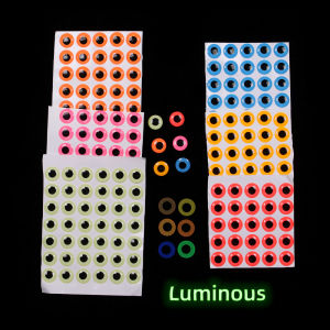 50PCS/Pack 3~7mm Luminous Epoxy 3D Fish Eyes For Jigs Streamer Flies Soft & Hard Fishing Lure Fly Tying Material
