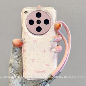 Pink Butterfly Knot Silicone Protective Case for Oppo Find X8 pro Full Cover Womens Style Anti-Fall Fashion Artistic Design