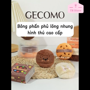 Bông phấn phủ lông nhung hình thú cao cấp GECOMO - Tạo lớp nền mịn lì tự nhiên