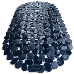 1pc Oval Pebble Bathtub Mats 36x69cm Non Slip Bath Mat with Suction Cups & Drain Holes for Bathroom PVC Shower Mat Safe Mat