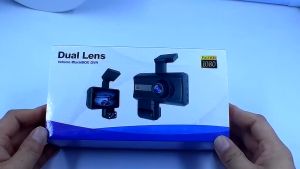SCUDOS Dashcam Mobil 1440P Dual Lens 3 Inch IPS Screen 24-hour Parking Monitoring Loop Recording