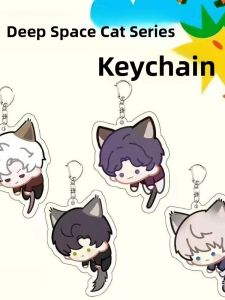 Acrylic Cat Keychain Bag Charm Q Version Shen Xing Hui Qin Che Qi Yu Li Deep Space Cartoon Anime Surrounding Limited Edition