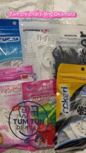 Tăm Chỉ Kẽ Răng Okamura Farbe – Gói 60 Cây Hàng Nội Địa Nhật Chỉ Êm Mềm Làm Sạch Sâu