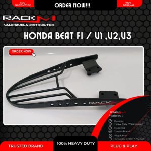 RackM Monorack / Rear Cargo Rack (Heavy Duty) for Honda Beat FI (V1-V3 & Street) | Plug & Play