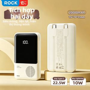Rock | Pin Sạc Dự Phòng Mỏng Tiêu Chuẩn An Toàn Nạp Nhanh 20000mAh