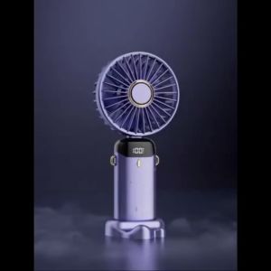Portable Mini Fan USB Rechargeable Handheld Fan Adjustable Folding Fan USB Outdoor Foldable Desktop Fan Classroom Office Desktop Mute Small Fan Neck-Hanging Handheld Cooling Fan with Battery Indicator And Moblie Phone Stand Holder