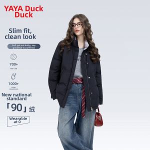 YAYA | Stylish Short Loose Duck Down Coat For Petite Women