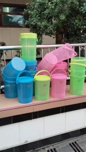 6 Pcs Toples Plastik 10 Liter Canister Cherio Crown Warna