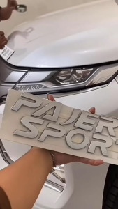 Chữ Nổi PajeroSport Dán Viền Nắp Capo Pajero 2012 2013 2014 2015 2016 - Tem Chữ PajeroSport Dán Capo