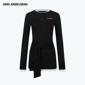 ANN ANDELMAN | False Two-Piece Waist-Cinching T-Shirt Dress Lightweight Set