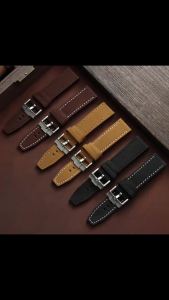 20mm 22mm Genuine Leather Watch Band Bracelet for Omega for Seiko Watch for Men Women Business Sport Replacement Universal Strap