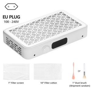 foreverlily | 2500/2800/3000/3300/3500rpm Speed Adjustable Brushless Nail Dust Collector Powerful Twin Turbo Vacuum Nail Dust Extractor
