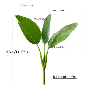 37-77cm Artificial Banana Tree Tropical Palm Plants Fake Bird of Paradise Tree Plastic Musa Leaves For Home Office Garden Decor