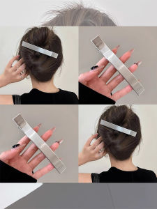 กิ๊บติดผมโลหะสไตล์เกาหลีขนาดใหญ่สำหรับผู้หญิง กิ๊บติดผมแบบหนีบผมแบบหนีบปากเป็ด ตกแต่งผมแบบเรียบง่ายและหรูหรา