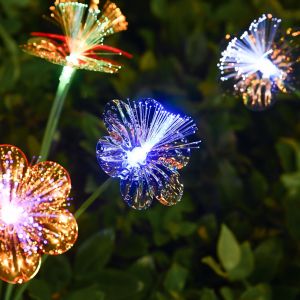 Sân Vườn Ngoài Trời Đèn Hoa Năng Lượng Mặt Trời 6LED Chống Nước Trang Trí Cổ Phần Ánh Sáng Cho Sân Con Đường Sân Phong Cách Hiện Đại ABS Đèn Năng Lượng Mặt Trời