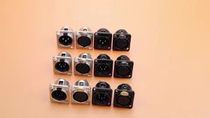 1 CHIẾC XLR Kim Loại Ổ Cắm Nam/Nữ Cổng Kết Nối 3Pin/4Pin/5Pin Đen/Bạc Âm Thanh Jack Micro Cắm Cho Bộ Khuếch Đại Máy Trộn