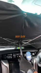 MYDIYHOMEDEPOT - Car Sun Shade Umbrella for Front Windows Car Sunshade Suitable for Windshields - Payung Cermin Kereta