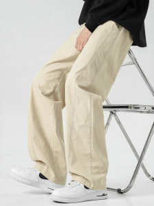 Wood soon | Mens Comfortable & Breathable Loose-fit Straight-leg Pants