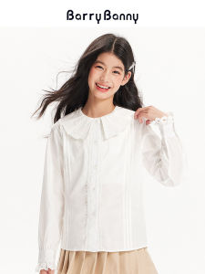 Barry Banny | Tencel Lycocell Girls Blouse Autumn Peter Pan Collar Loose Thin