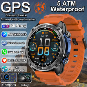 2026 Military GPS Smartwatch Offline Map 4GB Memory GPS Navigation MP3/MP4 Player Swim Sports Trackr 1000mAh Battery Smart Watch