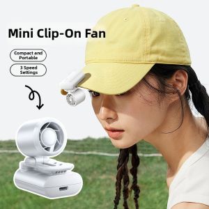 HOOYS | Portable Rechargeable Fan with Clip Mini Silent High-power Head-mounted For Outdoor Camping Travel