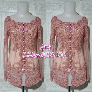 atasan kebaya wisuda kebaya kerah sabrina + longtorso